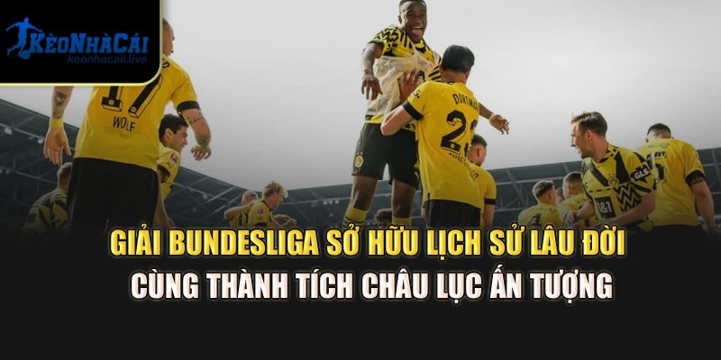 Giải Bundesliga sở hữu lịch sử lâu đời cùng thành tích châu lục ấn tượng